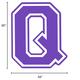 Purple Collegiate Letter (Q) Corrugated Plastic Yard Sign, 30in